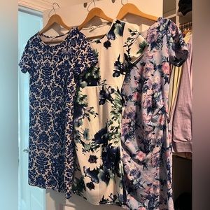 3 beautiful PINK BLUSH Maternity Dresses